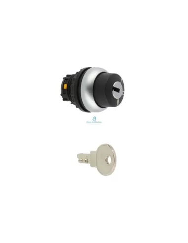 Sélecteur à clé Eaton M22-ws3 à 3 positions, plat, MS1, à impulsion